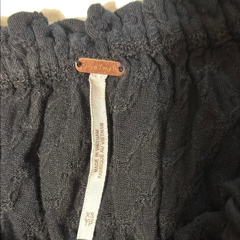 Free People Ladybug Long Sleeve Black Button Down Top - Picture 3 of 16